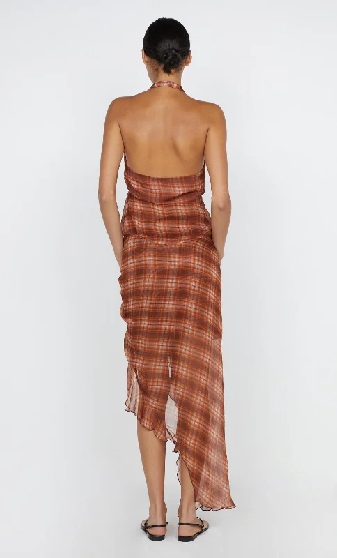 DEVI SARONG SKIRT  - DESERT CHECK