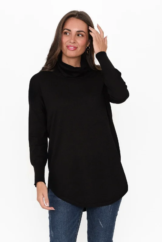 Fleur Black Knit Jumper