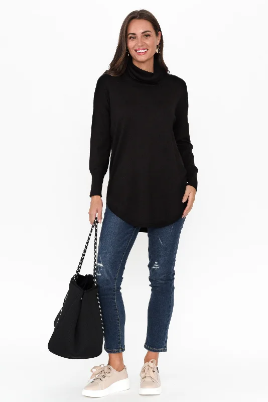 Fleur Black Knit Jumper