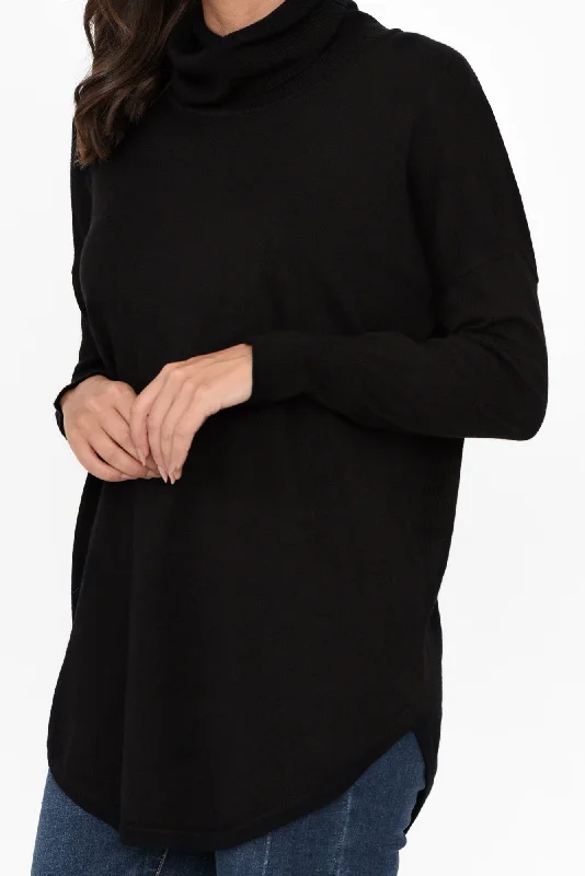 Fleur Black Knit Jumper