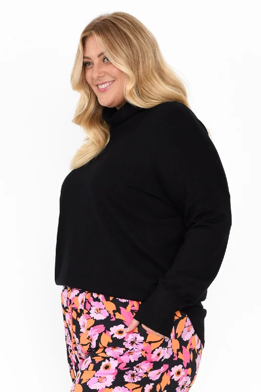 Fleur Black Knit Jumper