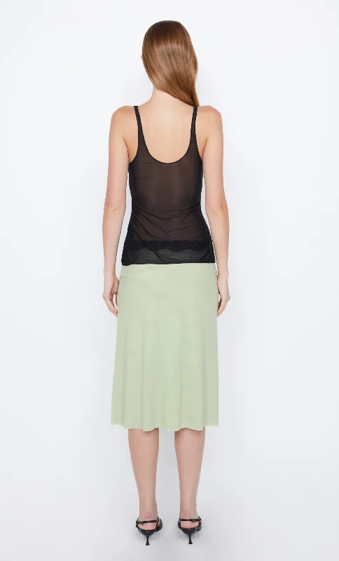 HACIE MIDI SKIRT - AVOCADO/BLACK