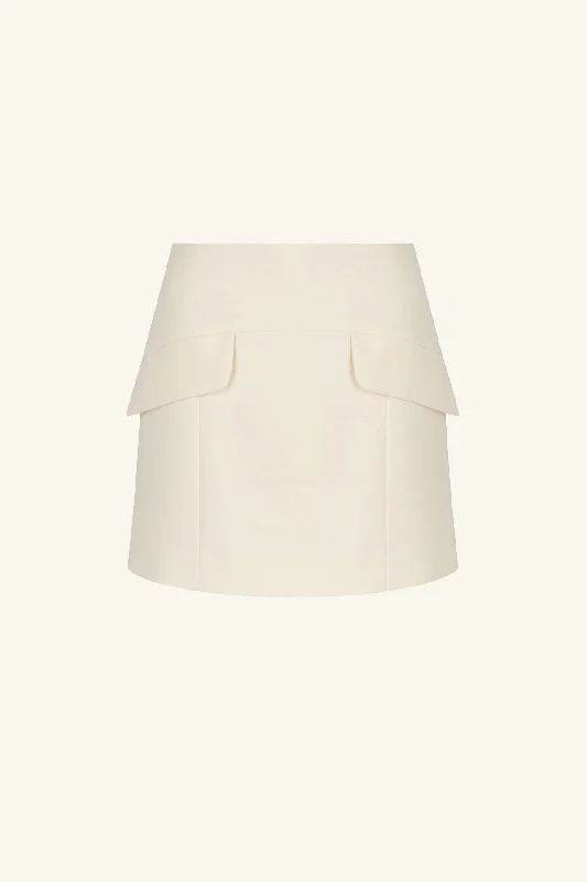 IRENA CONTOUR MINI SKIRT - RICE