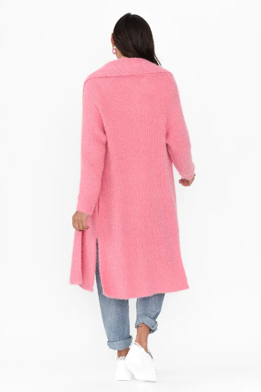 Mia Candy Pink Long Cardigan