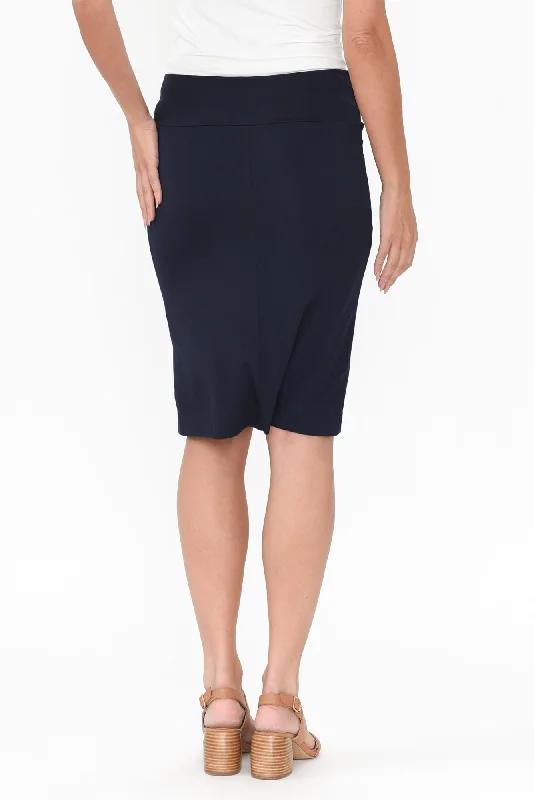 Whitney Navy Bamboo Tube Skirt