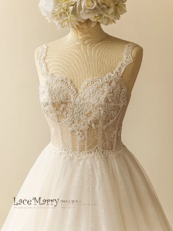 Princess Corset Wedding Dress with Sweetheart Top