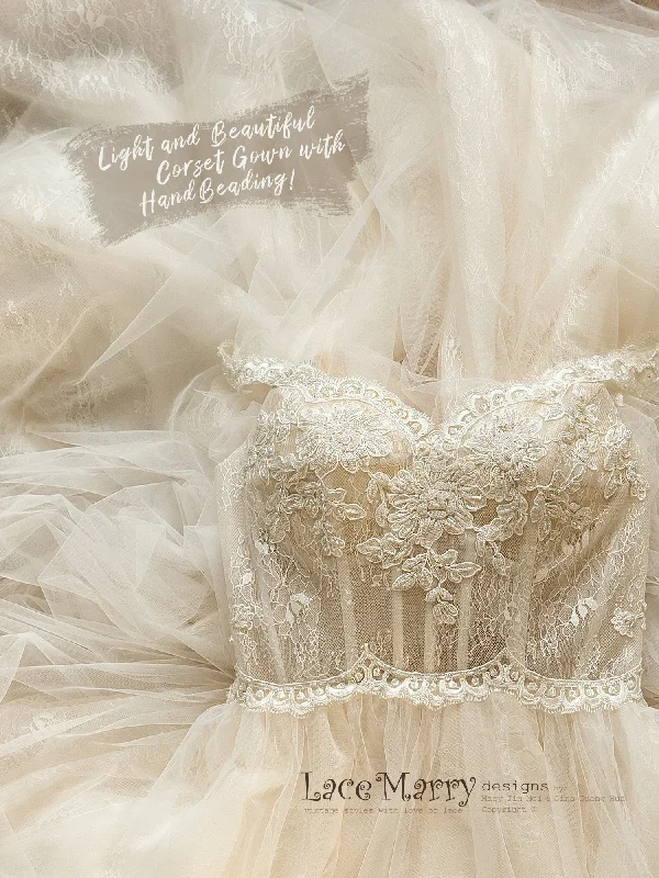 Princess Corset Wedding Dress with Sweetheart Top