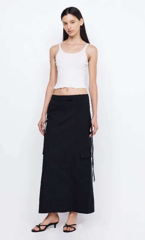 RINA MAXI SKIRT - BLACK