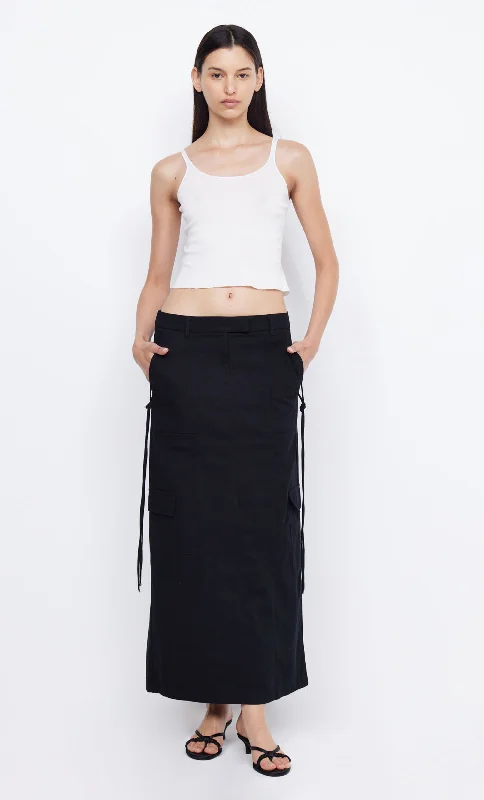 RINA MAXI SKIRT - BLACK