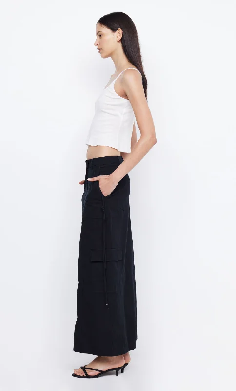 RINA MAXI SKIRT - BLACK