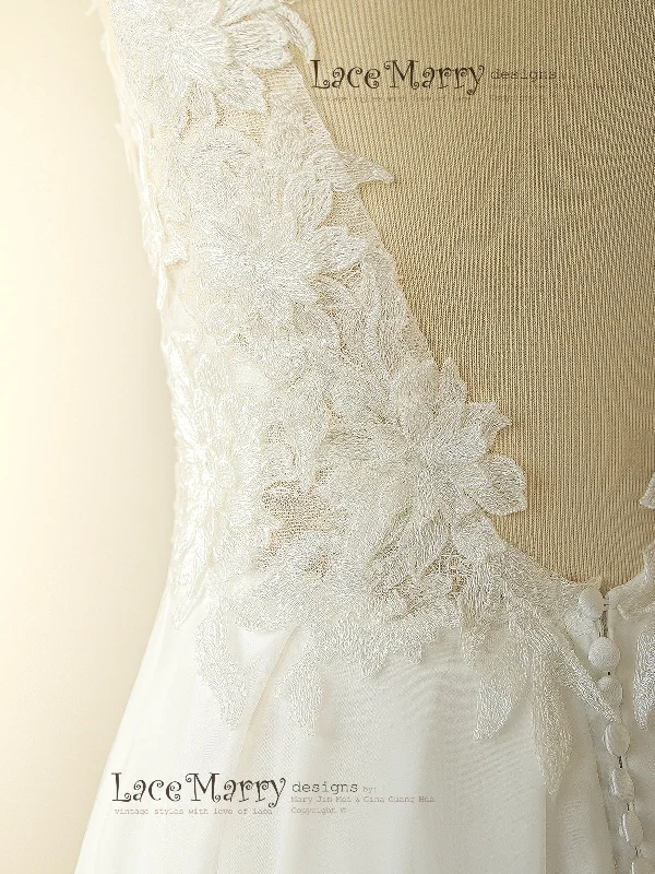 Romantic 3D Lace Wedding Dress in Bohemian Style