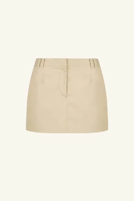 SABATO MICRO MINI SKIRT - KHAKI BEIGE