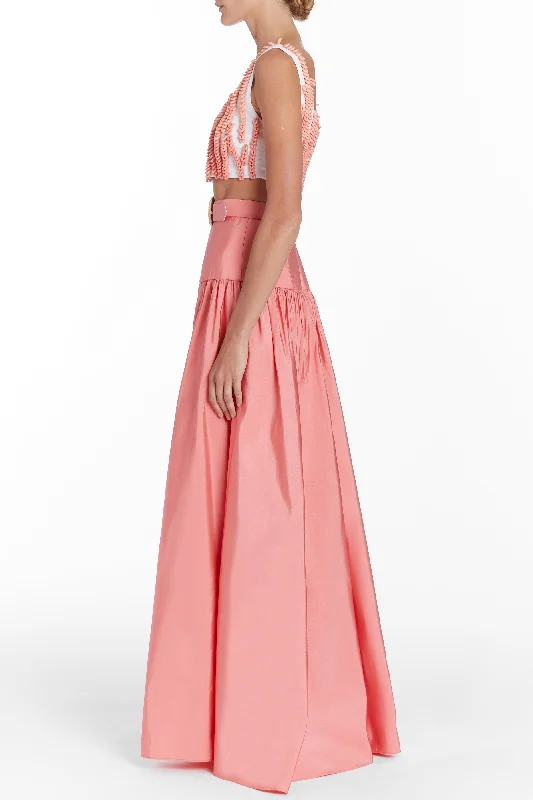 Sardinia Coral Silk Faille Ballgown Skirt