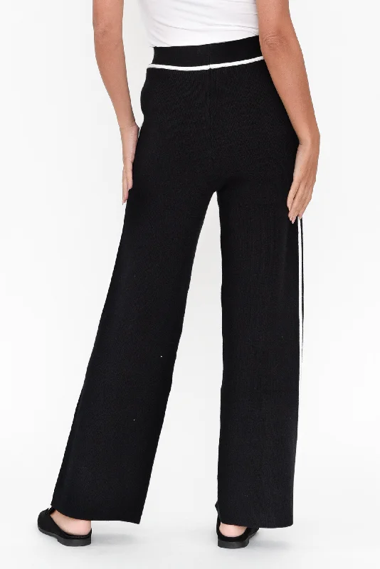 Savon Black Trim Knit Pants