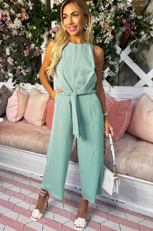 AX Paris Cindy Duck Egg Knot Front Jumpsuit