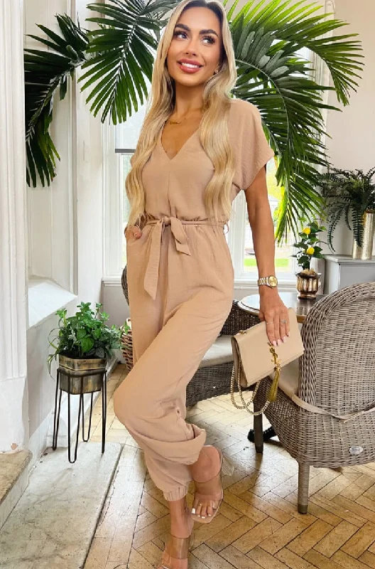 AX Paris Corey Stone Belted Jumpsuit