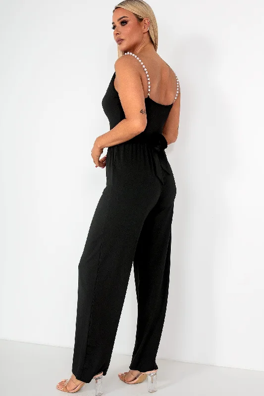 Ensley Black Belted Jumpsuit