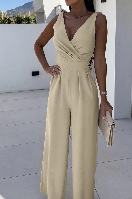 Victoria Stone Wide Leg Jumpsuit