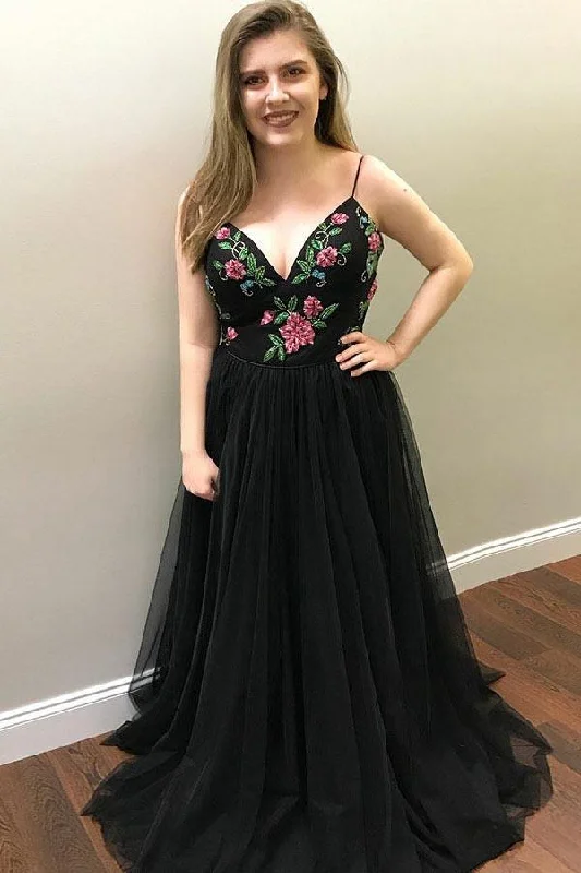 Buy More, Pay Less!A-Line Spaghetti Straps Tulle Sleeveless Prom Dress with Beading PG622