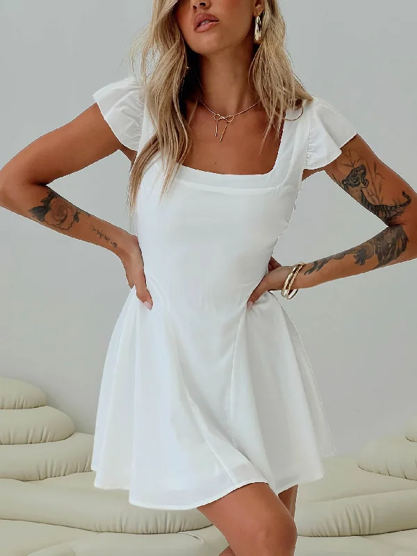 Your Shopping Wish, Our Discount Command!Aquaria Mini Dress White