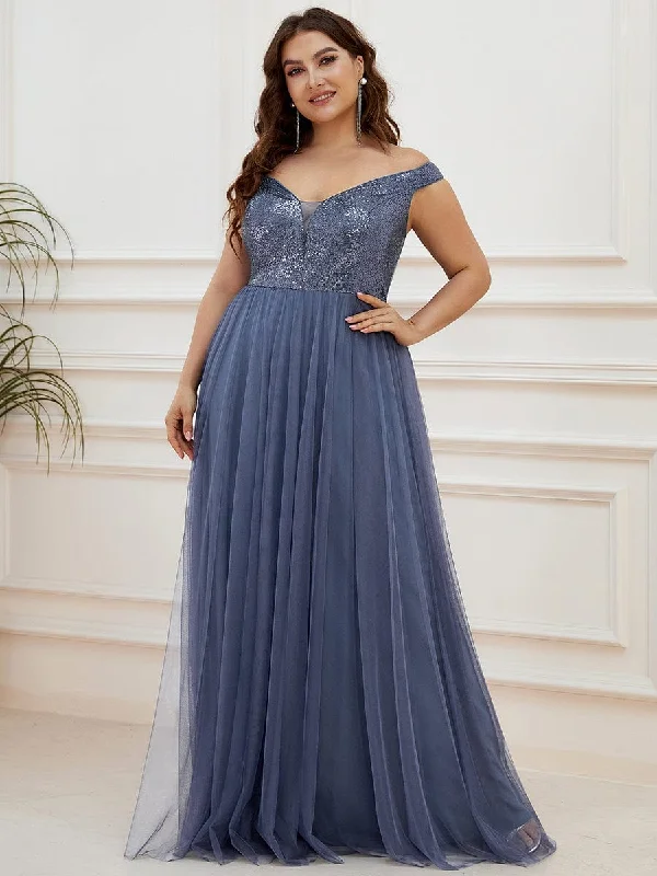 Save More When You Shop More!Plus Size Long Sequin Special Occasion Dresses