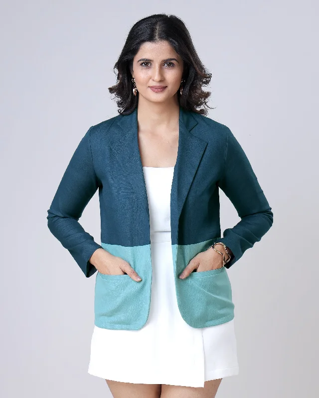 Shop More, Spend Less!Color Block Edit : Stylish Blend Cotton Women's Jacket