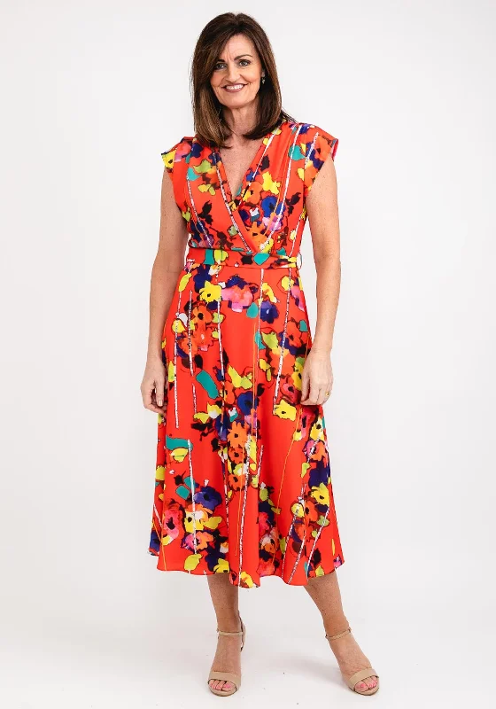 Buy One, Get One Free!Ella Boo Abstract Floral Print Maxi Dress, Red Multi