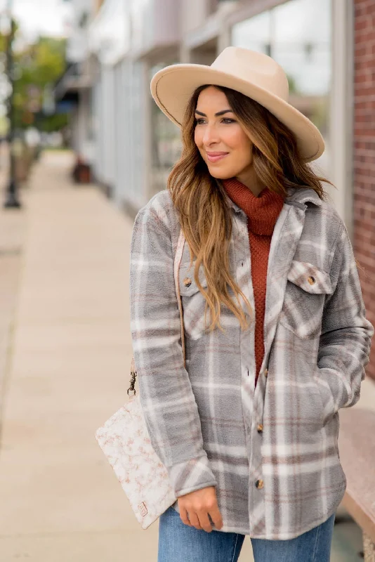 Today Only – Don’t Miss It!Faded Plaid Plush Shacket