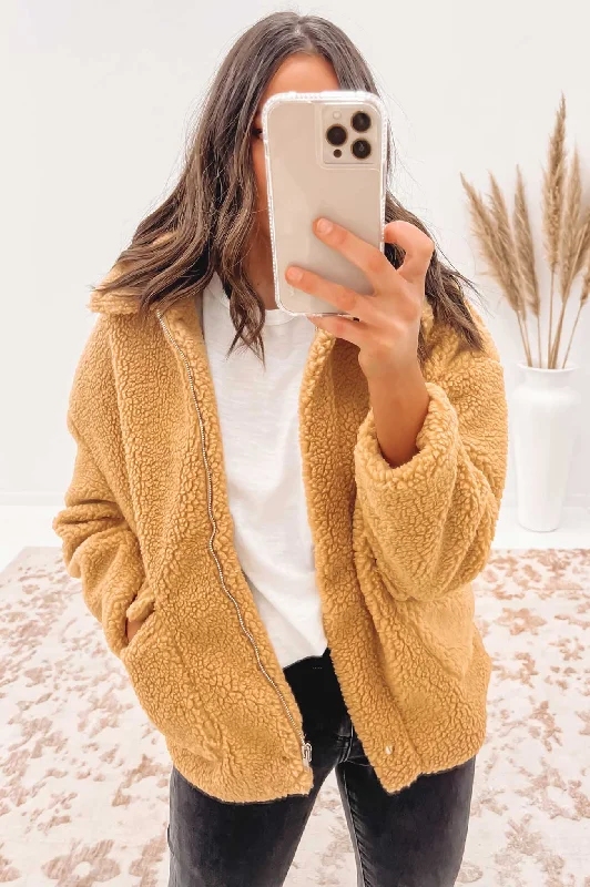 Mega Sale Happening Now!Farrah Teddy Jacket Tan