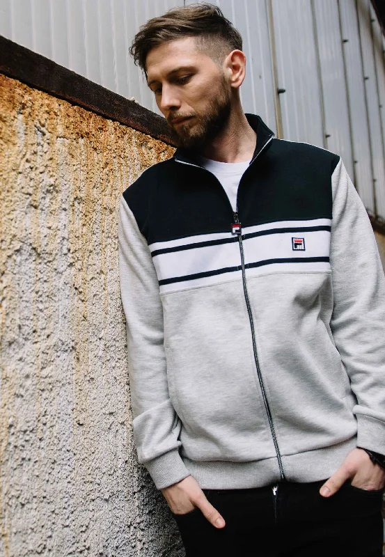 Save More with Every Purchase!Fila - Boulogne Light Grey Melange Black Beauty Bright White - Track Jacket
