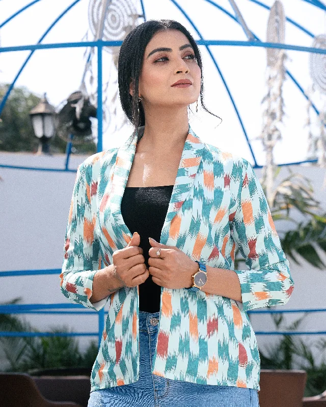 Flash Deals – Act Quickly!From Meetings To Mixers: Women's Ikat Print Jacket