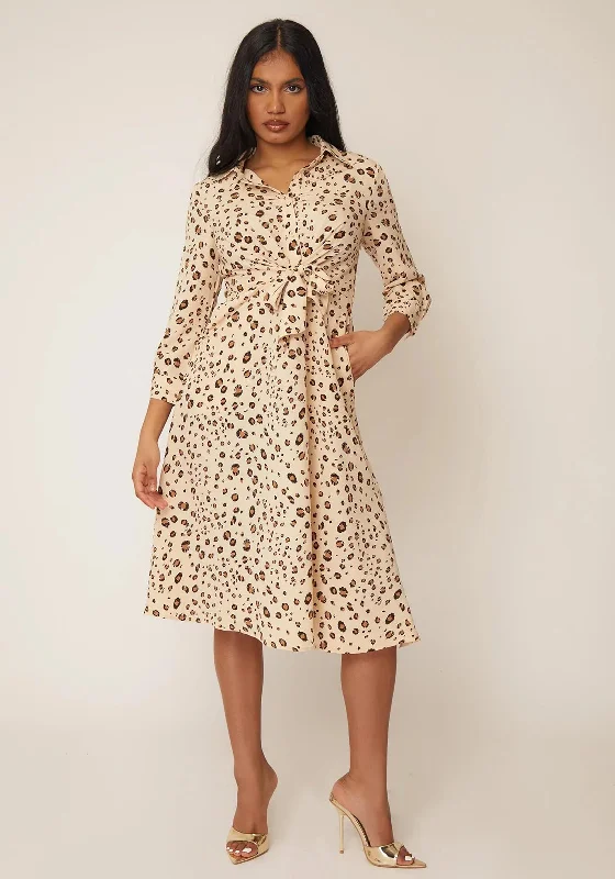 Save More Than Ever!Girl in Mind Isabella Shirt Dress, Beige