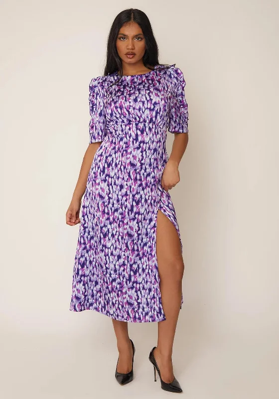 Hot Deals You Can’t Resist!Girl in Mind Samira Animal Print Dress, Lilac