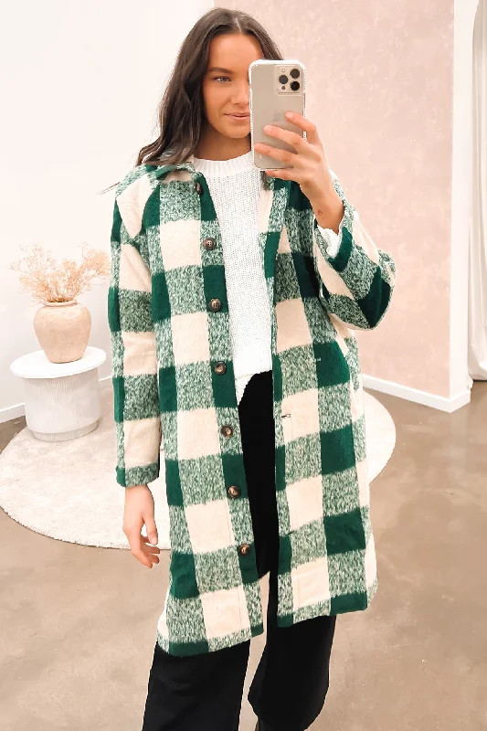 New Discounts Just Dropped!Ida Shacket Green