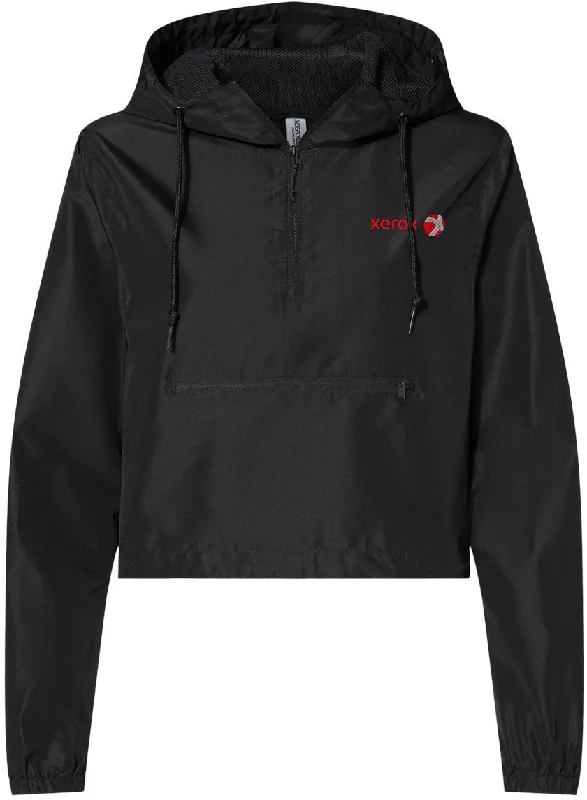 Stock Up and Save!Independent Trading Co. Ladies Lightweight Quarter-Zip Pullover Crop Windbreaker