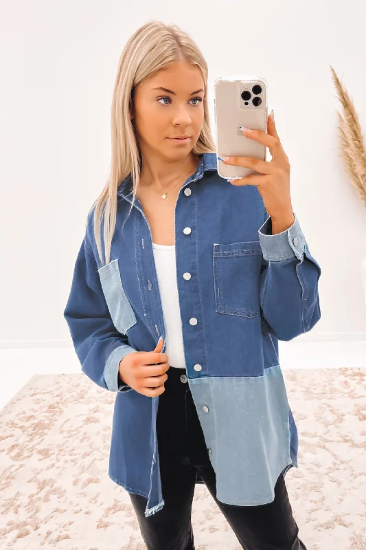 Grab Yours Before It’s Too Late!Kilah Denim Shacket Blue