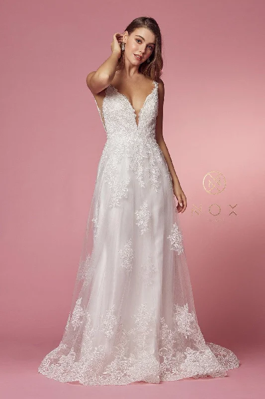 Best Offers of the Month!Long Lace Wedding Dress