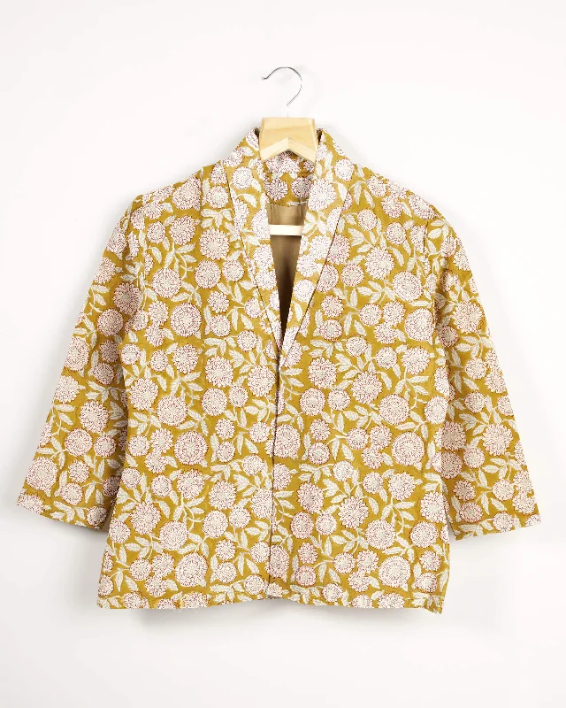 Buy More, Pay Less!Handblock Floral Printed Kimono Jacket