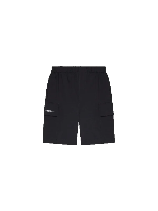 Best Price of the Season!Mens Organic Cotton Blend Cargo Shorts—black