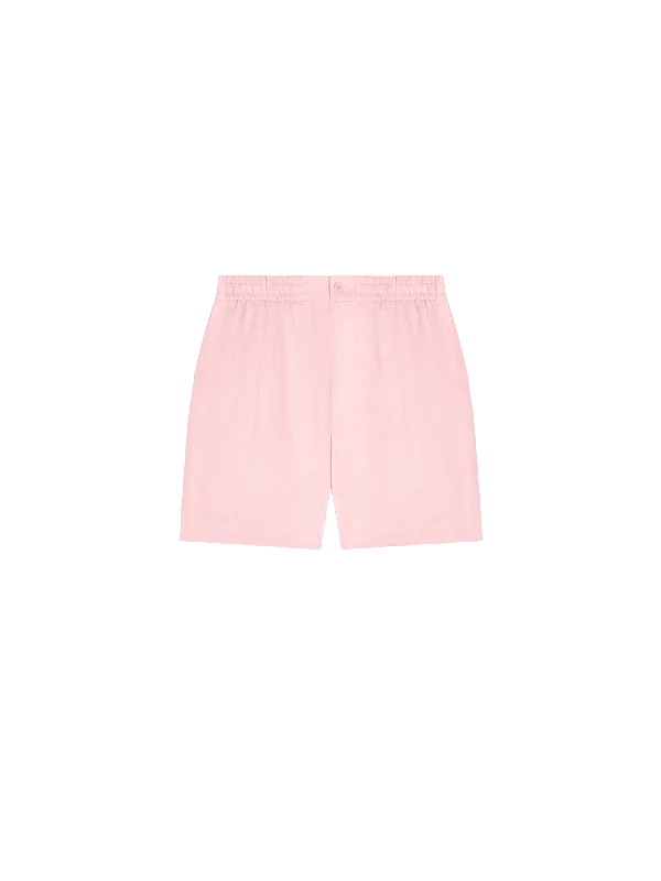 Hurry! While Supplies Last!Mens DNA Aloe Linen Mid Length Shorts—magnolia pink