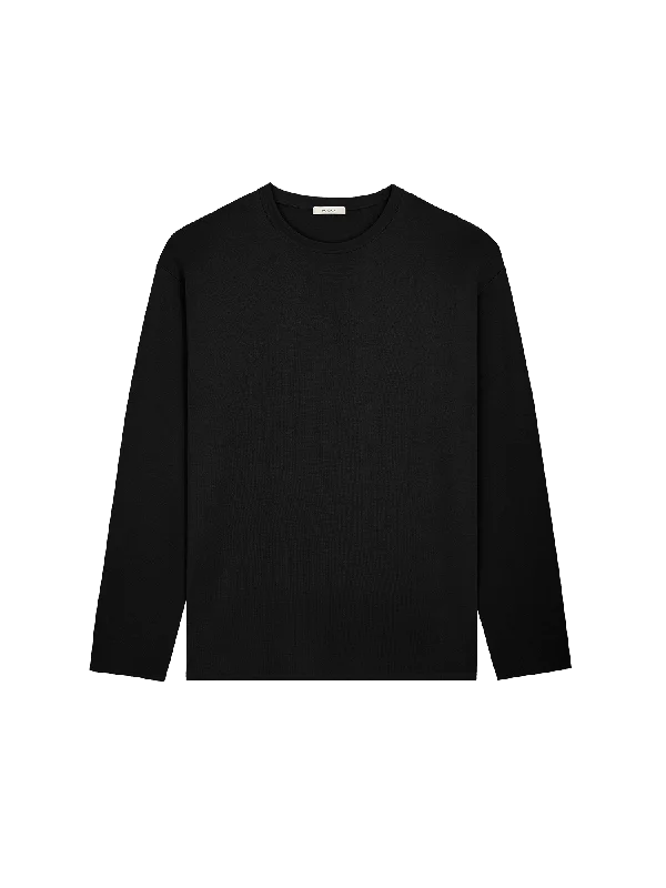 Great Deals, Just for You!Mens Regenerative Merino Wool Sweater—black