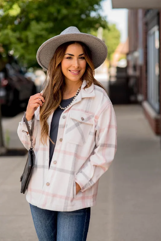 Upgrade for Less!Pastel Plaid Shacket