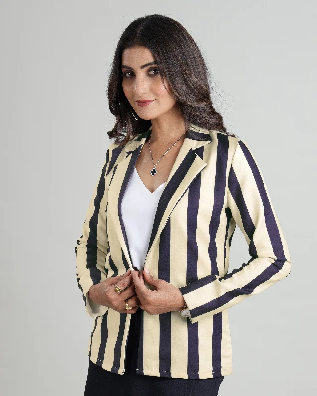Your Wallet Will Thank You!Pinstripe Perfection: Women's Professional Striped Jacket