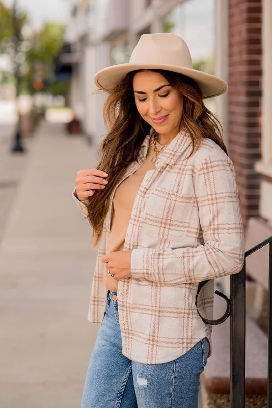The Best Deals Won’t Wait!Plaid Marled Lightweight Shacket