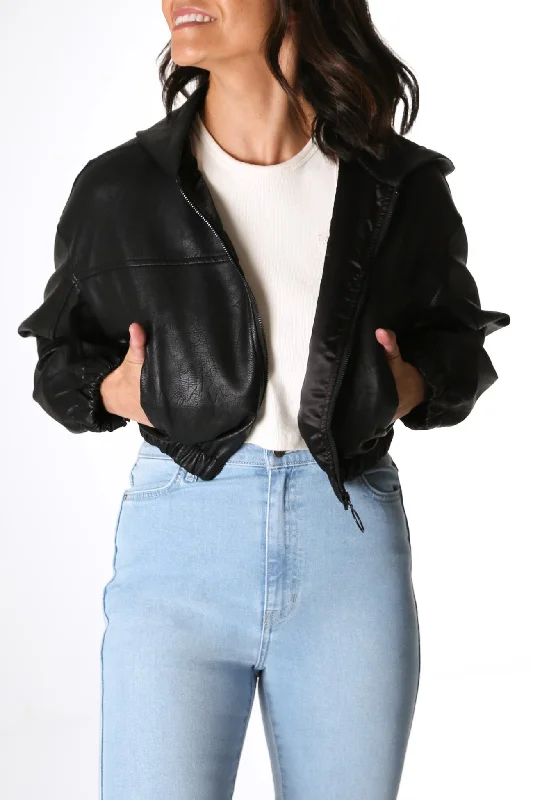 Your Dream Deal is Here!Pleather Driver Jacket Black