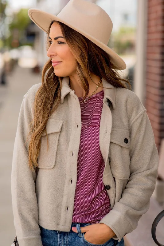 Your Dream Deal is Here!Plush Cropped Shacket