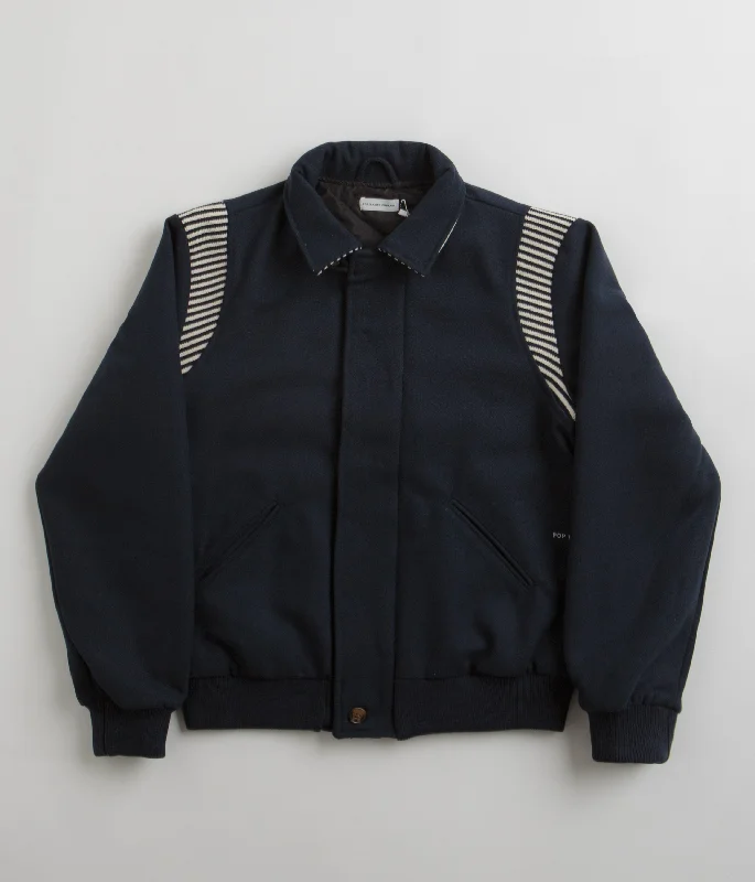 Shop the Hottest Deals!Pop Trading Company Varsity Jacket - Navy