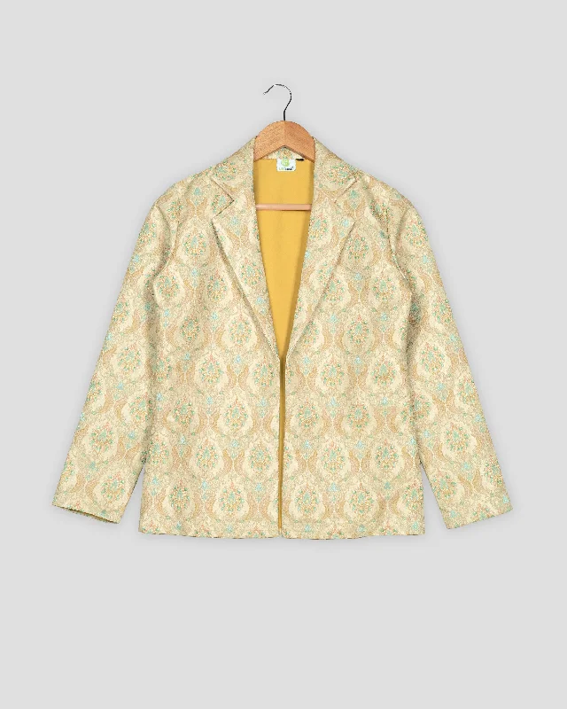 The Best Deals Won’t Wait!Premium Jacquard Work Embroidery Occasional Women's Jacket