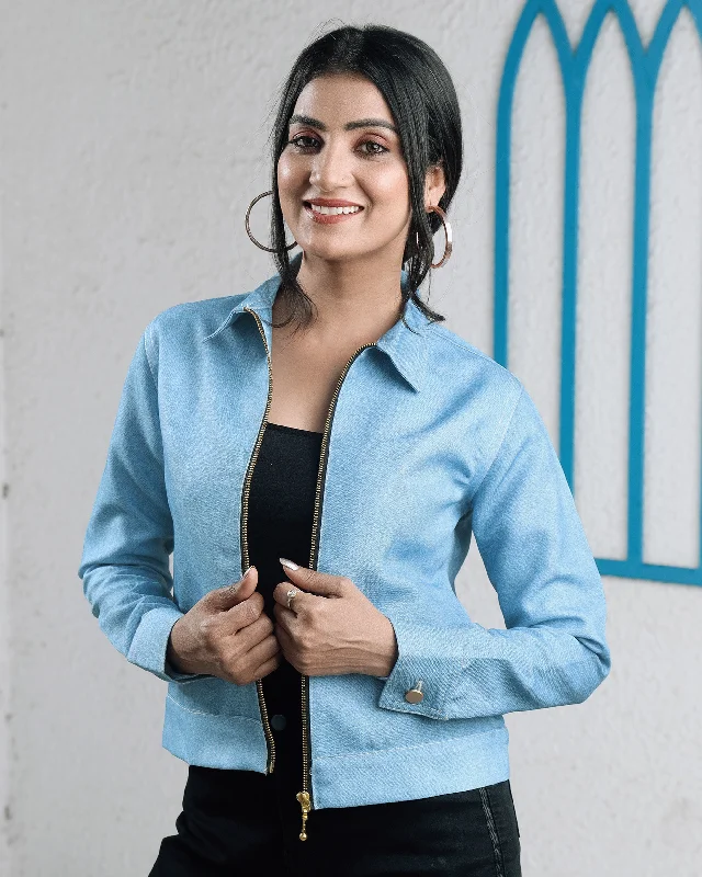 Limited Time Offer!Quirky Queen Jacket: Classic Denim Touch Jacket