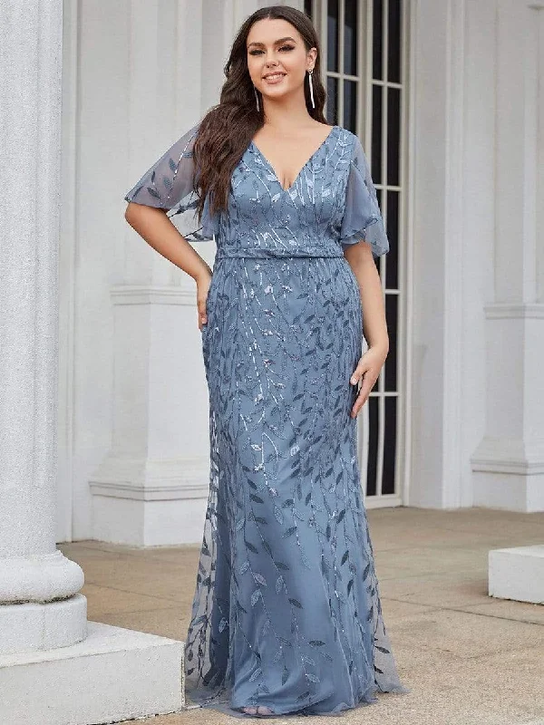 One Click Away from Big Savings!Plus Size Long Mermaid Formal Dresses for Weddings